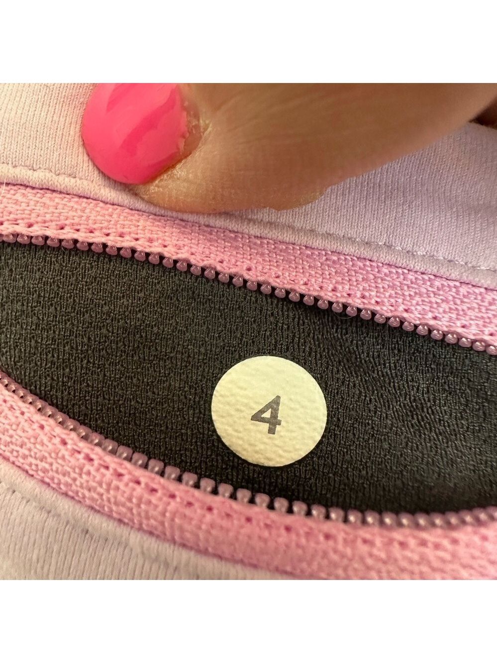 Lululemon run pace crop pants size 4 black purple pink running yoga exercise gym - Picture 3 of 6